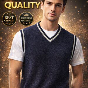 VTG 90s Xtreme  Gear Gray V Neck Seeveless Artificial Wool Sweater Vest Mens XL